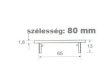 SZELLŐZŐRÁCS        ALU ELOXF1 80*1000MM LI