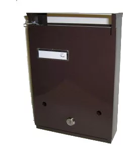 POSTALÁDA ÁLLÓ 2 BED.BARNA NÉVTART.SÓLY  30*21 MINIMÁL Z.