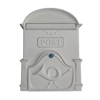 POSTALÁDA ÖNTÖTT FEHÉR    KÜRTÖS  V-400 40*30*6.5 A