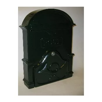 POSTALÁDA ÖNTÖTT ZÖLD    KÜRTÖS    V-330 33*30CM