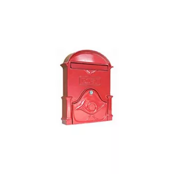 POSTALÁDA ÖNTÖTT    PIROS KÜRTÖS V-400XL 40*30*11CM