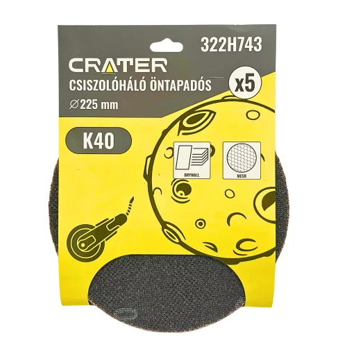 CSISZOLÓHÁLÓ ÖNTAPADÓS Q225MM K40 5DB CRATER