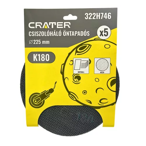 CSISZOLÓHÁLÓ ÖNTAPADÓS Q225MM K180 5DB CRATER