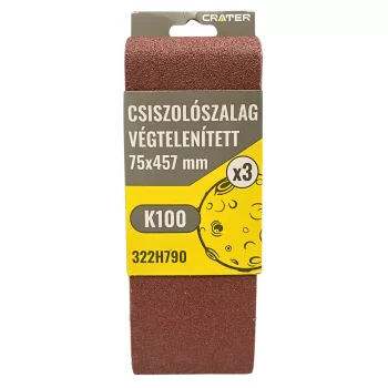 CSISZOLÓSZALAG VÉGTELEN 75*457MM K100 3DB/CSOM CRATER 