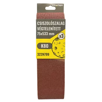 CSISZOLÓSZALAG VÉGTELEN 75*533MM K80 3DB/CSOM CRATER