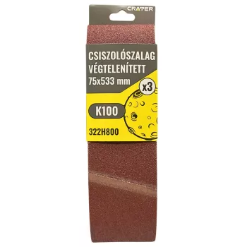 CSISZOLÓSZALAG VÉGTELEN 75*533MM K100 3DB/CSOM CRATER