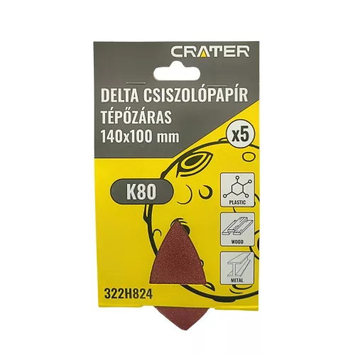 CSISZOLÓPAPÍR TÉPŐZÁRAS K80 DELTACSISZOL 5DB CRATER