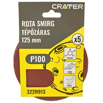 ROTA SMIRG TÉPŐZÁRAS  125MM P100 5DB/CS. CRATER 