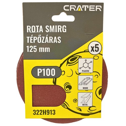 ROTA SMIRG TÉPŐZÁRAS  125MM P100 5DB/CS. CRATER 