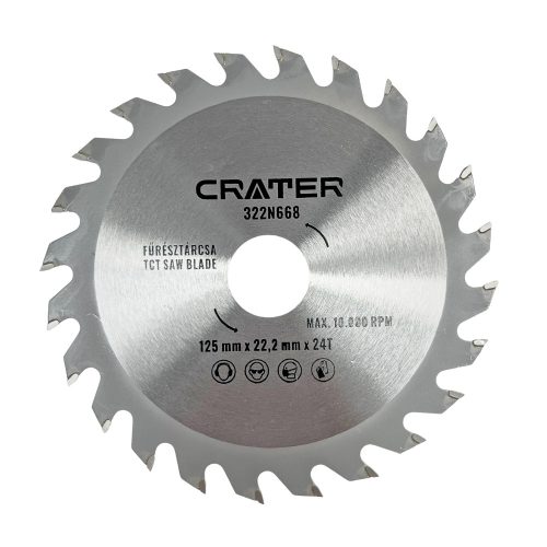 FŰRÉSZTÁRCSA  125*22,2MM  24FOG  TCT