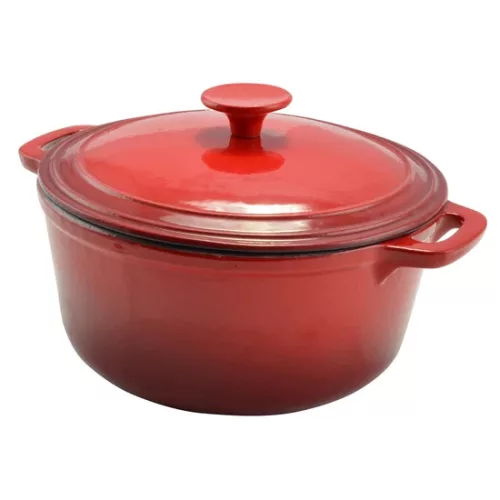 LÁBAS 28CM PIROS 5,5L ZOM. ÖNTÖTTVAS 10567