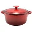LÁBAS 28CM PIROS 5,5L ZOM. ÖNTÖTTVAS 10567