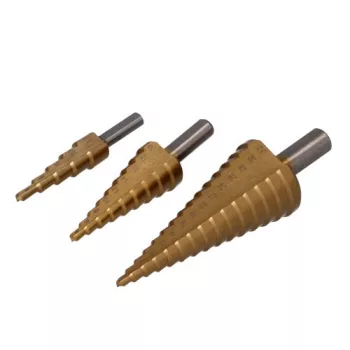   LÉPCSŐS FÚRÓ KLT. 3RÉSZ. 4-32 MM-IG TITÁN BEV. 2533 FASTER TOOLS FT216-01