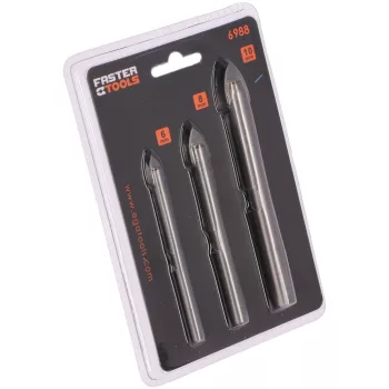 ÜVEGFÚRÓ KÉSZLET   6-8-10MM  3RÉSZES 6988 FASTER TOOLS