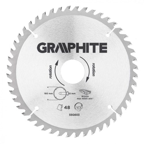 KŐRFŰRÉSZLAP   160*30MM   48FOG. CARBIDE GRAPHITE