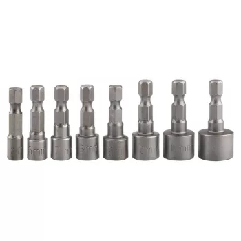   BITSZÁR KÉSZLET 8 RÉSZES MÁGNESES M5-M6-M7-M8-M9-M10-M11-M13 MM 1/4" GRAPHITE
