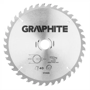 KŐRFŰRÉSZLAP   255*30MM   HM   40FOG GRAPHITE