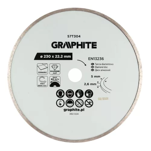 GYÉMÁNT VÁGÓKORONG 230*22,2M VIZES GRAPHITE