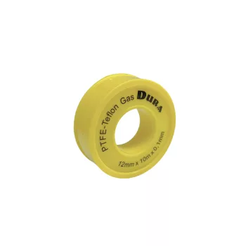 TEFLON SZALAG GÁZOS PTFE SÁRGA 12x0,1 MM 10 M