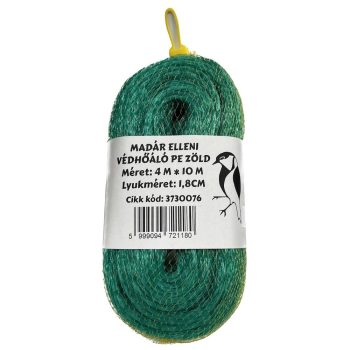 MADÁR ELLENI VÉDŐHÁLÓ  4M*10M  PE   ZÖLD Q 1,8CM
