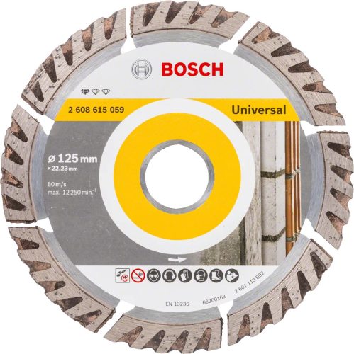 GYÉMÁNT VÁGÓTÁRCSA UNIVERZ.BOSCH 125Q  2608615060