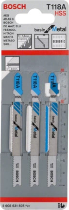 SZÚRÓFŰRÉSZLAP 3R.   T118A FÉMHEZ  BOSCH 2608631507
