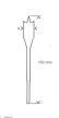 FAFÚRÓ HOMLOKMARÓS 6x152 MM BIT BEFOGÁS BOSCH 2608595481