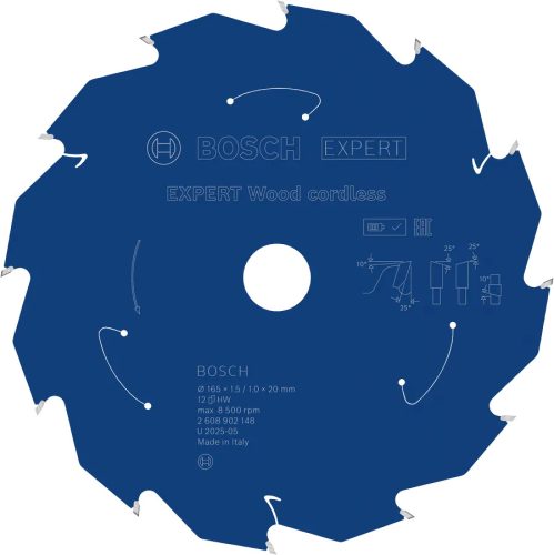 KÖRFŰRÉSZLAP VIDIA165X1,5/1,0x20MM BOSCH 2608902148