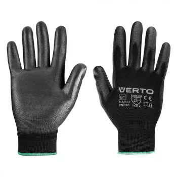 VÉDŐKESZTYŰ KERTÉSZ PU 8" SZÜRKE CE    VERTO