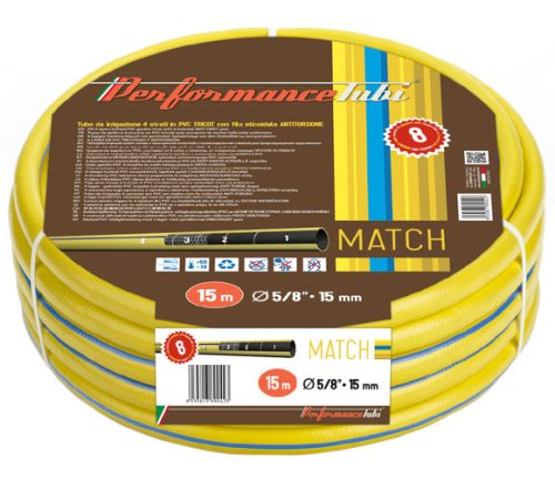 LOCSOLÓTÖMLŐ 50M 3/4" CSAV.MENTES SÁRGA MATCH 220036
