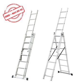 UNIVERZÁLIS LÉTRA  3*11 FOKOS  150KG ALU LC3211B