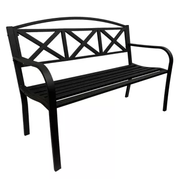 KERTI PAD FEKETE  /HAMPTON/ T:250KG 15KG 128*58*90CM