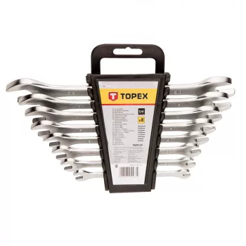 VILLÁSKULCS KÉSZLET 8 RÉSZES 6-22 MM TOPEX