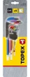 IMBUSZKULCS KLT.  9R. 1,5-10MM SZINES TOPEX