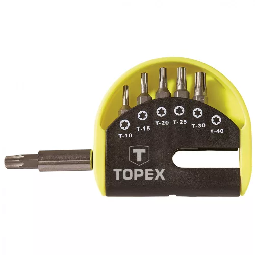 BIT KÉSZLET 7 RÉSZES TORX T10-T40 TOPEX