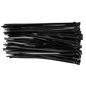 KÁBELKÖTEGELŐ 4,8x200 MM FEKETE 75DB/CSOMAG TOPEX