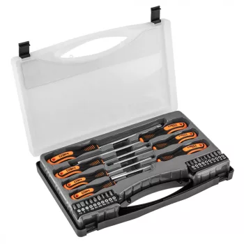   CSAVARHÚZÓ KÉSZLET 27 RÉSZES 7 DB MÁGNESES CSAVARHÚZÓ 20 DB BIT NEO TOOLS