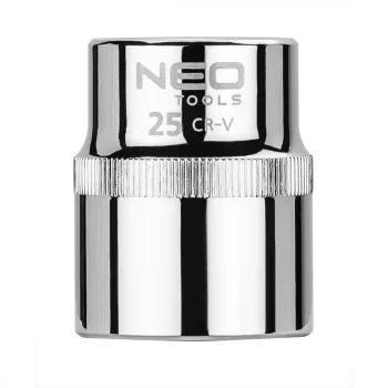 DUGÓKULCS FEJ   1/2"   25MM    6P. NEO TOOLS