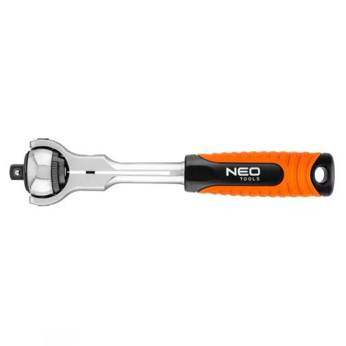 RACSNIS HAJTÓKAR 3/8" 200 MM FORGÓFEJES 360° 72 FOG NEO TOOLS