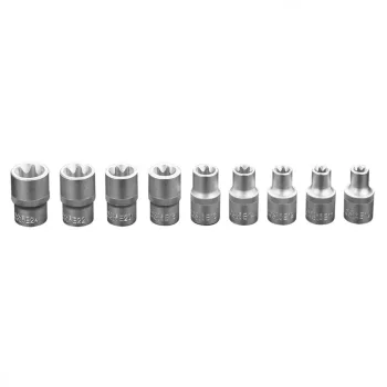   DUGÓKULCS KÉSZLET 9 RÉSZES BELSŐ TORX 1/2" E10-E24-IG 9 RÉSZES NEO TOOLS