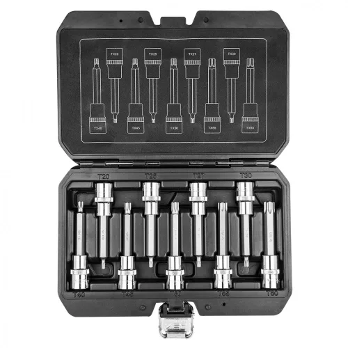 DUGÓKULCS KÉSZLET 9 RÉSZES TORX 1/2" T20-T60 100 MM NEO TOOLS