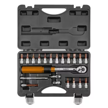   NYOMATÉKKULCS KÉSZLET 21 RÉSZES 1/4" 240 MM 5-25 NM NEO TOOLS