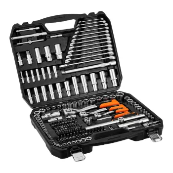   DUGÓKULCS KÉSZLET 220 RÉSZES 1/2" 3/8" 1/4" SZATÉN NEO TOOLS
