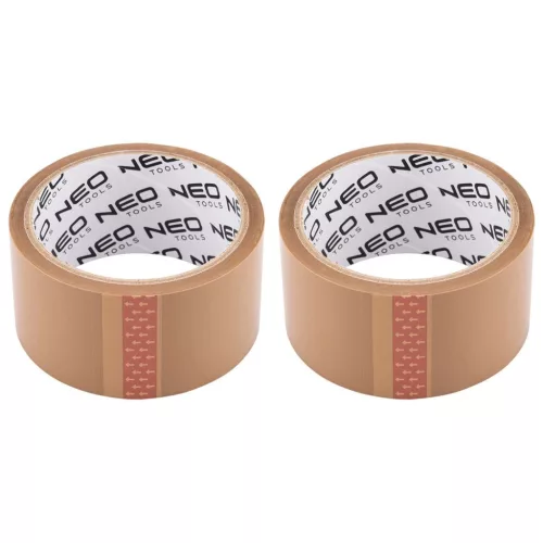 RAGASZTÓSZALAG CSOMAGOLÓ 48MM*40M BARNA NEO TOOLS 1+1