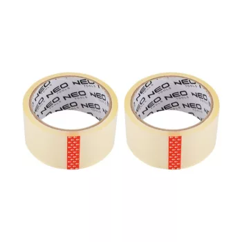RAGASZTÓSZALAG CSOMAG. 48MM*40M ÁTLÁTSZÓ NEO TOOLS 1+1