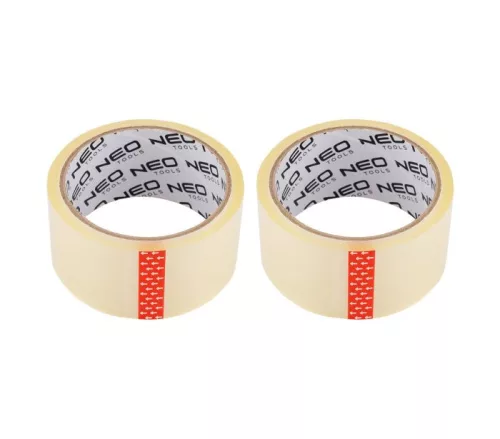RAGASZTÓSZALAG CSOMAG. 48MM*40M ÁTLÁTSZÓ NEO TOOLS 1+1