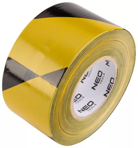 FIGYELMEZTETŐ SZAL.SÁRGA-FEKETE 75MM*500 NEO TOOLS