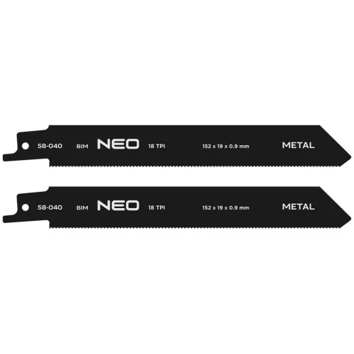 ORRFŰRÉSZLAP 152*19*0,9MM FÉM 18 TPI BIM NEO TOOLS 2DB