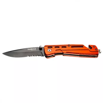 ÖSSZECSUKHATÓ KÉS 11,5CM P:8,5CM NARANCS NEO TOOLS