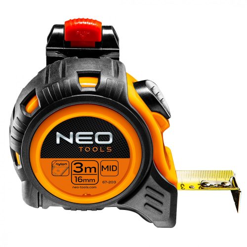 MÉRŐSZALAG   3M/16MM ACÉLHÁZAS ÖVRE NEO TOOLS